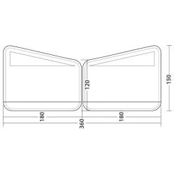Outwell Air Scalable 180 Windscreen 5 Outwell Air Scalable 180 Windscreen -Outdoor Camping outwell air scalable 180 windscreen 2