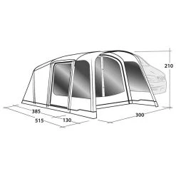 Outwell Blossburg 380 Air Caravan Tent -Outdoor Camping outwell blossburg 380 air caravan tent 4