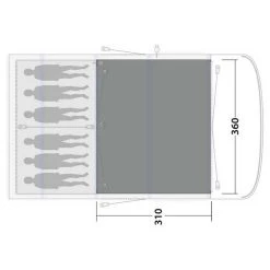 Outwell Flat Woven Hayward Lake 6ATC -Outdoor Camping outwell flat woven hayward lake 6atc 2