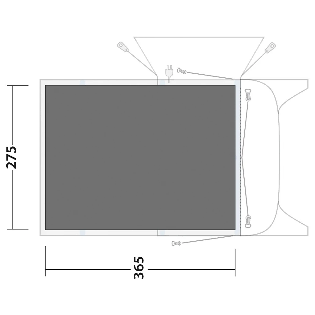 Outwell Footprint Blossburg 380 - Footprint 2 Outwell Footprint Blossburg 380 - Footprint - Image 2
