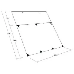Outwell Hillcrest Tarp - Tarp -Outdoor Camping outwell hillcrest tarp tarp detail 6