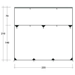 Outwell Hillcrest Tarp - Tarp -Outdoor Camping outwell hillcrest tarp tarp detail 7