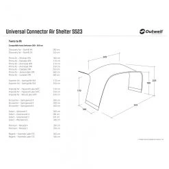 Outwell Universal Connector Air Shelter - Tent Extension -Outdoor Camping outwell universal connector air shelter tent extension detail 9